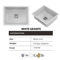 WHITE GRANITE 18X24