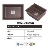 METALIC BROWN 18X24